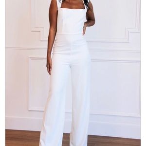 White wide-leg Pant Jumpauit